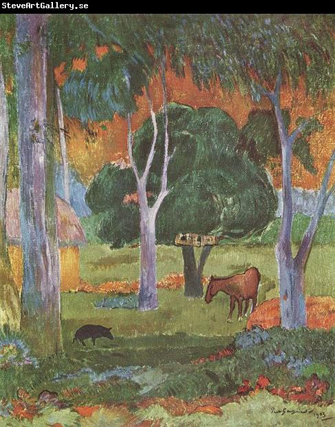 Paul Gauguin Landschaft auf La Dominique